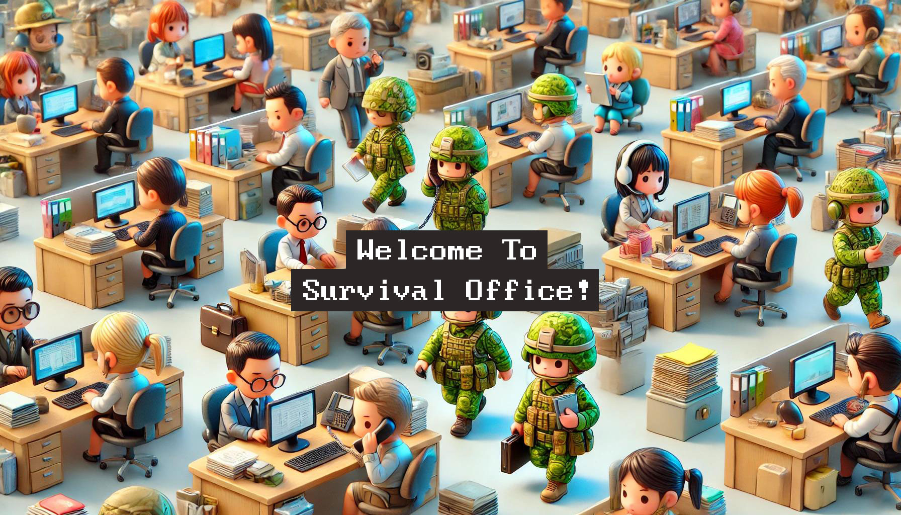 Office soldiers image